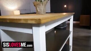 Fit stepsis Cece Capella riding her stepbrother’s cock in POV