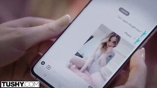 Skinny blonde teen fucked by horny old man in anal