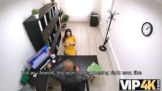 A girl is looking for a quick way to get some money in the office