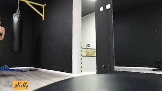 I was crushed on my fitness colleague, so we got intimate in the gym restroom