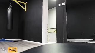 I was crushed on my fitness colleague, so we got intimate in the gym restroom
