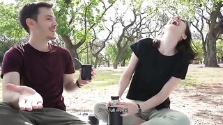 How a park visit ends with a public blowjob?