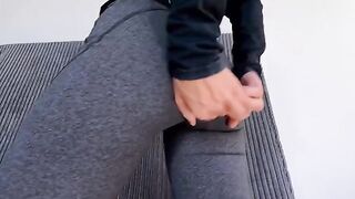 This ass is the best nozzle on my dick! - Sexy brunette in oil