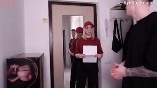 Did you think only guys can be couriers? A surprise awaits