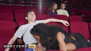 A naughty girl gets her pussy smashed by a cock in the popcorn machine