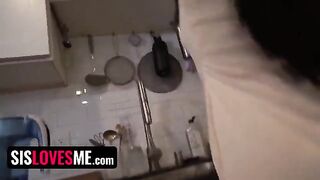 The stepsister Alex Coal got blindfolded and fucked by her stepbrother in a challenging roleplay scene