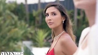 Gorgeous brunette Gianna Dior gets what she wants from her man