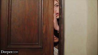 Scarlit and Kenzie are submissive to their mysterious host in Deeper