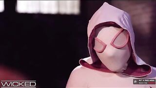 Spiderman a.k.a. Peter Parker gets Gwen Stacy’s pussy soaked with cum