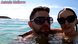 Pick-up guy Antonio Mallorca fucked Australian slut with big ass on the beach