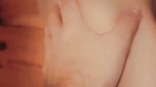 My wife with big natural tits fucks me and cums on them