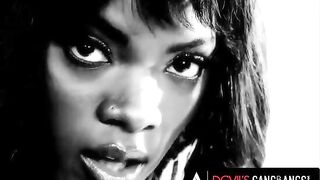 Black Sugar Ana Foxxx gets her pussy railed by four cocks