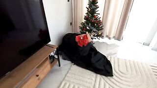 The courier delivered the parcel and left a surprise in his ass