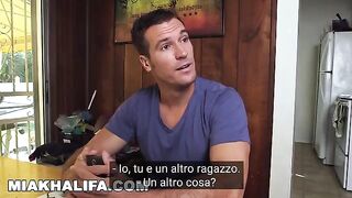 Mia Kahlfia seduces her boyfriend's friend to fuck her