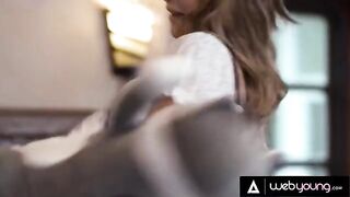 Blonde beauty fights with her two hot roommates using a pillow