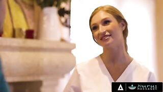 Redhead Skylar Snow, with her impressive curves, gets fucked to please a client