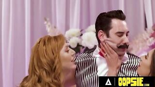 MILF Lauren Phillips and April Olsen in a wild PIN THE SOCK ON THE COCK game with Tommy Pistol