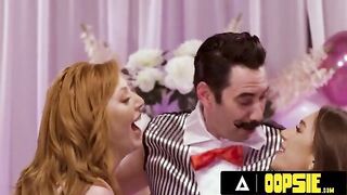MILF Lauren Phillips and April Olsen in a wild PIN THE SOCK ON THE COCK game with Tommy Pistol