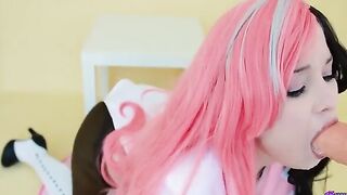 Hidori Rose fucked her Neopolitan RWBY boyfriend and sucked his dick