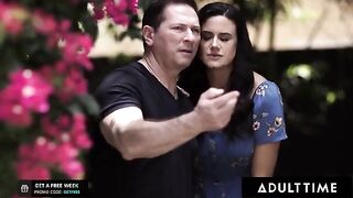 Pervert couple taught a lesson to Haley Reed in anal