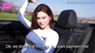 A daring encounter in the car with a petite, adventurous girl who got a wild experience!