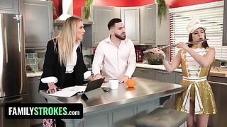 Josie Tucker gets her big juicy tits covered with stepdaddys jizz