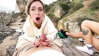 Two 18 y.o. beauties getting fucked on a beach vacation