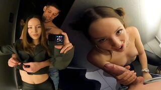 Crazy and Risky Sex in the Dressing Room of the Shop