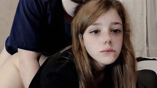 A cute girl is fucking slowly with her roommate in an intense scene