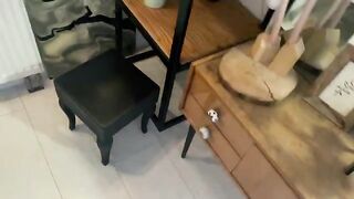 The girl swallows all the sperm of her lover, showcasing her skill