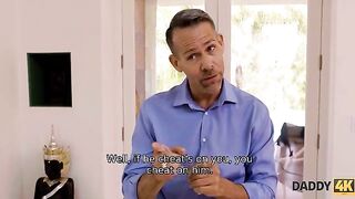 Daddy’s mature cock helped the girl to forget about a certain someone