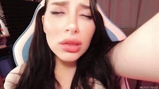 A girl was playing a game with her boyfriend, but she cheated