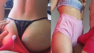 A man came to the stripper, asking for a lap dance, and got a cum shot