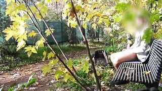 A flash of cock in the park, a hard titty fuck awaited