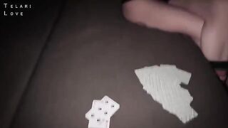 We played cards and he fucked me in the tits and mouth