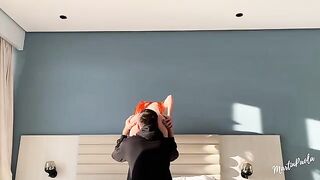 The guy stuffed his girlfriend’s pussy with a big cock