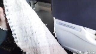 The stewardess with huge boobs gets fucked on the airplane