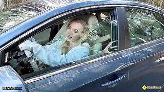 Our mechanic got lucky with a busty blonde babe, Bailey Brooke, who’s known for her jaw-dropping curves and that signature blonde bombshell look