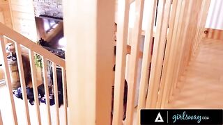 Emily caught her bestie masturbating, then they ate pussies
