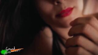 A pervert guy gets a blowjob from his sexy stepmom