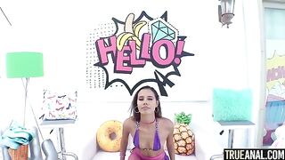 Petite Kylie Le Beau takes it deep in her ass