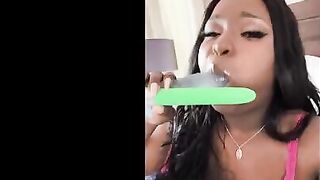 Playful Barbie Crystal steals all toys from Lily Starfire and takes her man's cock