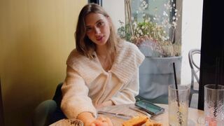 Romantic dinner at home ended up with sex and cum on face