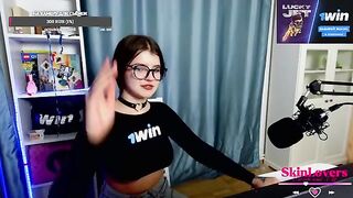 A cute streamer girl got naked and fucked during a donation stream