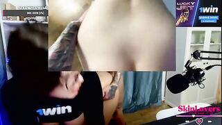 A cute streamer girl got naked and fucked during a donation stream