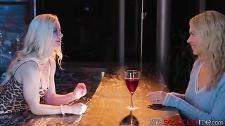 The bartender seduced the girl and they engaged in passionate intimacy