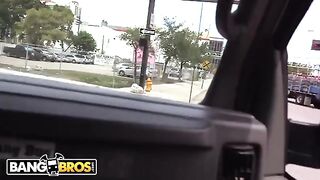 Busty babes get fucked by Bang Bus for money