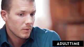 Passionate sex with a real couple, Vanna Bardot and Codey Steele, on the couch