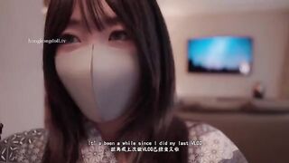 A hot Chinese girl celebrates the New Year with her boyfriend in a steamy VLOG