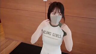 A hot Chinese girl celebrates the New Year with her boyfriend in a steamy VLOG